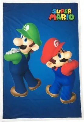 Zdjęcie produktu dla Koc Sherpa Mario Bros Mario & Luigi, 100 x 150 cm, Plaid Polaire Imitacja Wełny