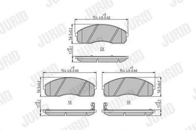 Produktbild von JURID Bremsbeläge Satz Vorne für KIA CARNIVAL II (GQ) 572532J