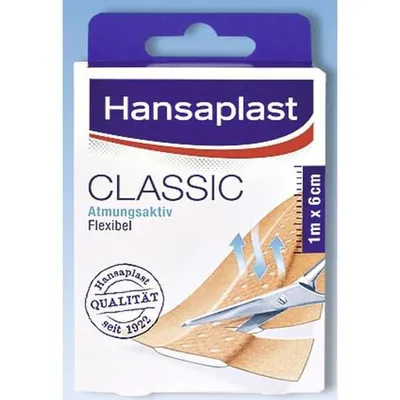 Obrázok produktu pre Hansaplast Classic 1 m x 6 cm, 10 kusov