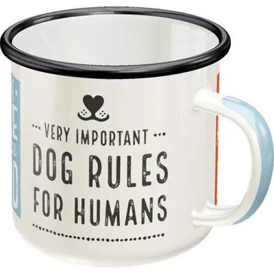 Zdjęcie produktu dla Kubek Emaliowany Dog Rules