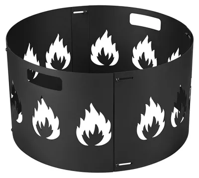 Produktbild von Faziango Funkenschutz, schwarzer, zusammensetzbarer Feuerschutz für Feuerstellen, Durchmesser 70–75 cm, verstellbar