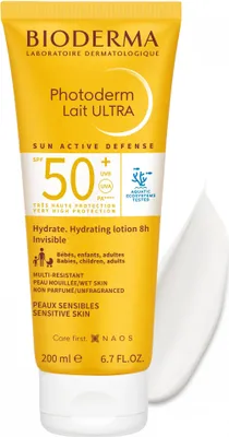 Zdjęcie produktu dla Bioderma - Photoderm MAX Ultra Milk SPF50+ - Mleczko przeciwsłoneczne do skóry wrażliwej 200ml