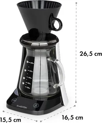 Produktbild von craft coffee Waage Timer Glaskanne Filteraufsatz 600ml schwarz/weiß
