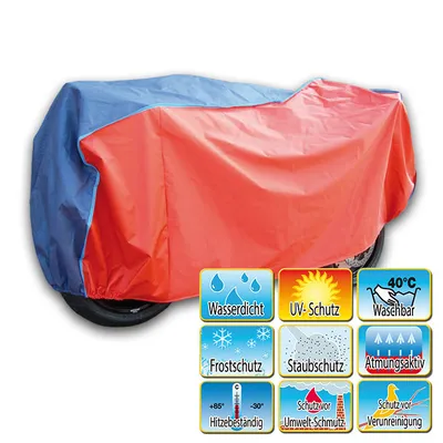 Produktbild von Motorrad-Abdeckplane Tropical Gr. S rot/blau