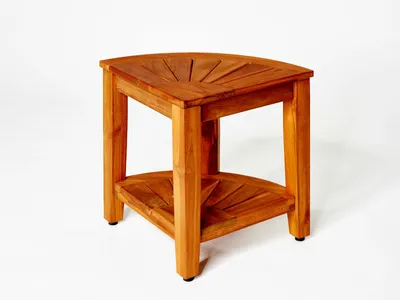 Produktbild von Destiny Badregal SPA & LIVING Eckregal halbrund 40x40x44 cm Teak
