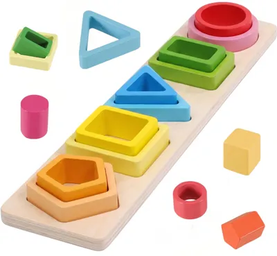 Imagen del producto de Juguetes de madera Montessori, para niños de 3 años, juguetes educativos para niños