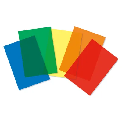 Produktbild von EDUPLAY 120514 Transparentbögen A4, 5-teilig (Farbe zufällig, 1 Set)