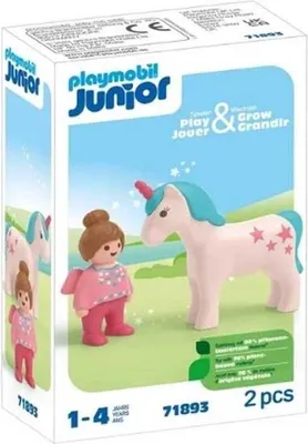 Produktbild von PLAYMOBIL 71893 Junior Figur Mädchen und Einhorn