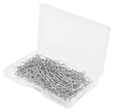 Image de 200 épingles en forme de U pour fourchettes, en acier inoxydable, robustes et durables, pour une utilisation variée. Épingles en forme de U pour la couture, 23 mm, 200 pièces par boîte