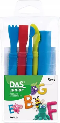 Produktbild von DAS - Modellierspachtel, Blister mit 5 Stück in verschiedenen Farben sortiert