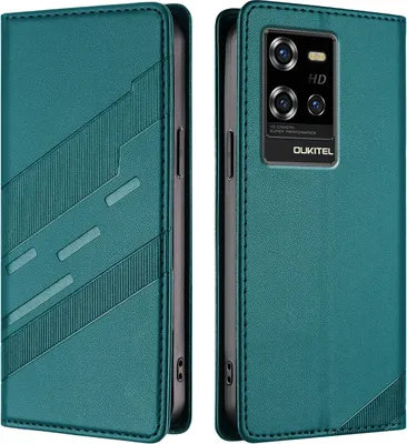 Produktbild von Hülle für Oukitel WP50, Kunstleder Brieftaschen Handyhülle mit Kartenfach und Standfunktion Grün
