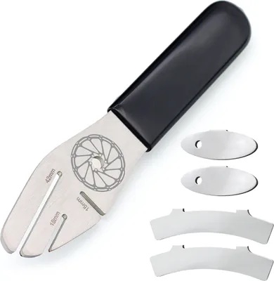 Produktbild von Fahrradrotor Zentriergabel Bremsschluessel mit Scheibenbremsbelaegen Rotorausrichtungswerkzeug-Set