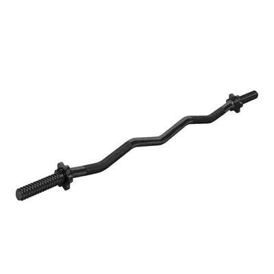 Produktbild von GORILLA SPORTS® SZ Curlstange - 30mm, 120cm Länge, mit 2x Sternverschlüssen, bis 180kg Belastbar, verchromt, rutschfest, Chrom, Schwarz - Hantelstange, SZ Stange, Curlhantel, Langhantel