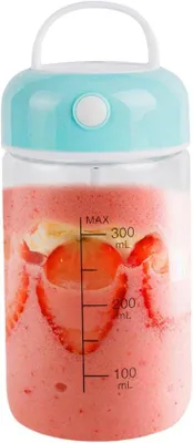 Immagine prodotto di Potente shaker per proteine in polvere, 380 ml, adatto al contatto con gli alimenti, blu.