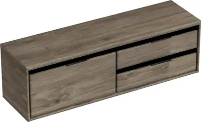 Produktbild von Sanox Waschtischunterschrank Loft BxHxT 160,2 x 48,6 x 45 cm Frontfarbe espresso mit Waschtischplatte 2 Auszüge rechts