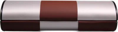 Produktbild von Brillenetui Logic Gross Bicolor schwarz-Silber/ Silber-Braun Groß