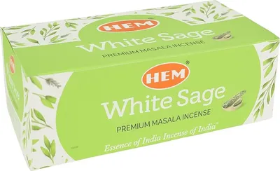 Zdjęcie produktu dla Hem - Premium - Kadzidełka - Biała szałwia - Masala - 12 opakowań po 15 gramów