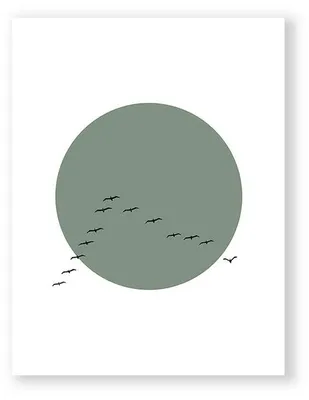 Image de Décoration murale représentant des oiseaux, style scandinave