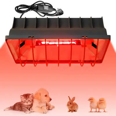 Wärmelampe für Hühner, 175 W, mit 1,8 m Kabel, Infrarot, rot