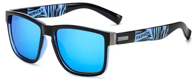 Schwarz-blaue polarisierte Sonnenbrille