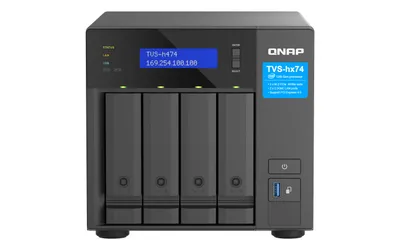 Zdjęcie produktu dla QNAP TVS-H474, NAS, Tower, Intel® Pentium®, G7400, 8 GB, DDR4