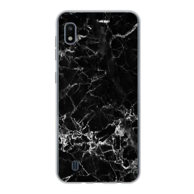 Produktbild von MuchoWow® Handyhülle Schutzhülle Hülle für Samsung Galaxy A10 Marmor - Stein - Schwarz Silikon Softcase Handy Hülle - Schutzhülle