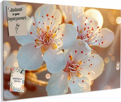 Produktbild von Magnettafel 60x40cm magnetisch & beschreibbar Metall-Board - Blumenstrahlen
