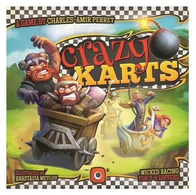 Produktbild von Crazy Karts – Brettspiel – Portal Games – 3-8 Spieler – 8+