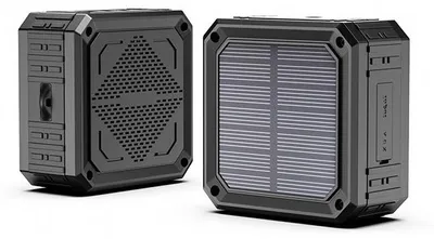 Produktbild von Tragbarer Bluetooth Lautsprecher mit Stereo Sound und Bass, Solar Outdoor Speaker IPX6 wasserdicht, kabellose Musikbox mit langer Akkulaufzeit für Zuhause
