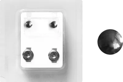 Produktbild von Erstohrstecker Chirurgenstahl Sterile Ohrstecker Knopfform 4mm