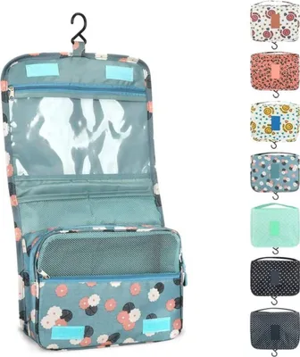 Produktbild von Kulturbeutel zum Aufhängen Kulturtasche Frauen Damen Waschtasche Uni Kosmetiktasche Reise-Tasche mit Haken für wasserdichte Toiletry Bag