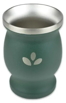 Edelstahl-Mate-Becher, doppelwandig, 200 ml, grün