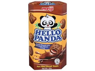 Produktbild von meiji Hello Panda Schokokekse Schokoladenfüllung 50g