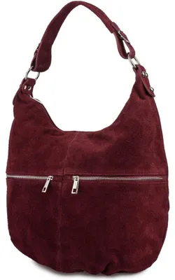 Zdjęcie produktu dla Skórzana torba damska Shopper A4 bordowa K51