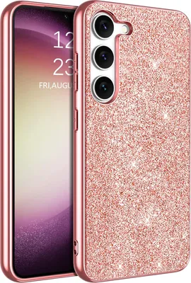 Produktbild von Roségold Hülle für Samsung Galaxy S23+ Glitzer Strong