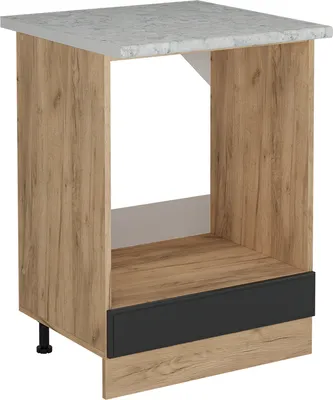 Produktbild von Herdumbauschrank Vicco R-Line Anthrazit Landhaus 60 cm AP Marmor, Model 54206