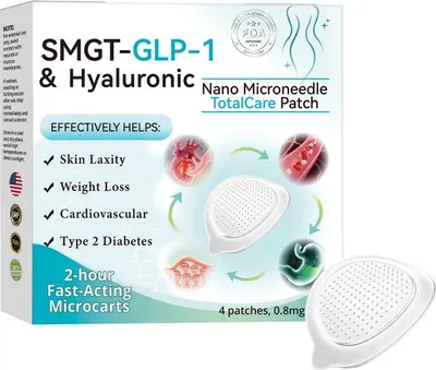 Produktbild von 1 Nanos Mikronadeln-Patch, langlebig, Glp-1 Microneedlepatch, ultradünn, sanfte Mikronadeln, schmerzlos, für Männer und Frauen