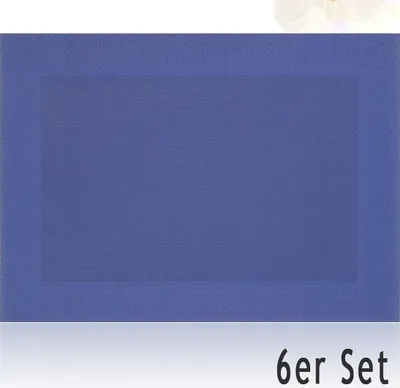 Produktbild von Tischset BORDA 6er blau dunkelblau Tischunterlage als Tischdeko