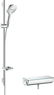 Produktbild von Hansgrohe Brausenkombi Raindance Select E 120 / Therm.Brause Aufputz Ecostat Sel.U 900mm Chrom