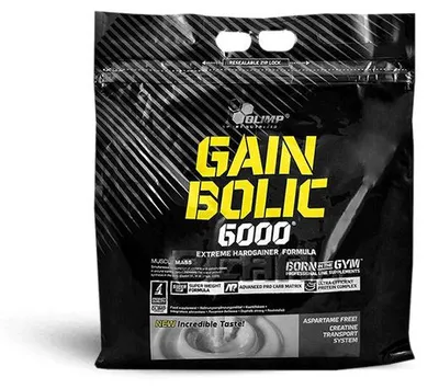 Zdjęcie produktu dla Olimp Nutrition Gain Bolic 6000, Koncentrat, Białko kazeinowe, Białko jajka, Koncentrat białka serwatkowego, Czekolada, Stosuj 1-3 porcji dziennie pomiędzy posiłkami oraz na ok. 1 godz. przed i po treningu. 1 porcję..., 15 g, 376 kcal