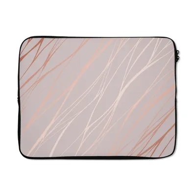 Produktbild von MuchoWow® Laptop Hülle 15 Zoll Marmor - Rosa - Roségold - Muster Laptoptasche - Laptoptasche - Sleeve - Rundum-Schutz