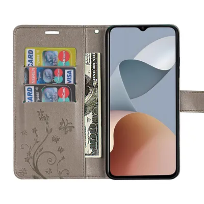 Produktbild von Hülle für ZTE Blade A34 Handy Tasche Handyhülle Wallet Case Klapphülle Flip Case Grau