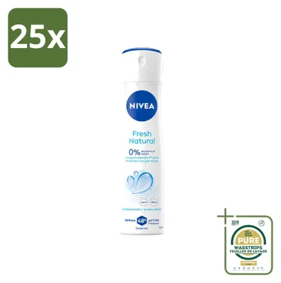 Obrázek produktu pro 25 kusů spreje na tělo NIVEA Fresh Natural - 150 ml - zásobení - balení