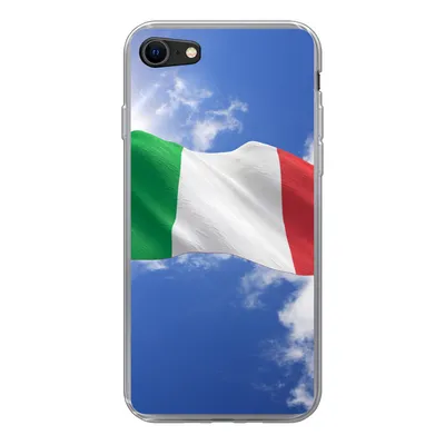 Produktbild von MuchoWow® Handyhülle Schutzhülle Hülle für iPhone 8 Die Flagge Italiens weht am Himmel Silikon Softcase Handy Hülle - Schutzhaube