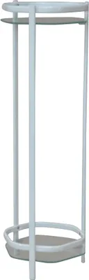 Produktbild von Metall Blumenständer, Weiß pulverbeschichtet, mit 2 Glasplatten, Höhe 86 cm