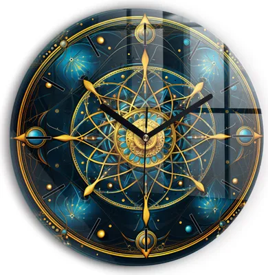 Produktbild von Wallfluent Wanduhr – Stilles Quarzuhrwerk - Uhr Dekoration Wohnzimmer Schlafzimmer Küche - Zifferblatt mit Striche - schwarze Zeiger - 30 cm - Horoskop-Uhr