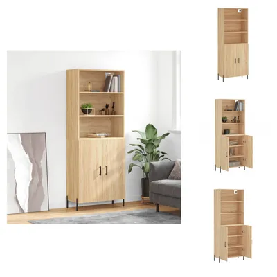 Immagine prodotto di vidaXL Credenza Sonoma-quercia 69,5x34x180 cm in legno - Credenze
