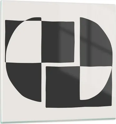 Produktbild von Bilder auf glas - Einteilig - Abstraktion Kontrast Figuren - 70x70cm - Glasbilder - Wandbilder - Bilder - Wanddekoration aus Glas - Glas Bilder - Wandbild auf Glas - GAC70x70-4495