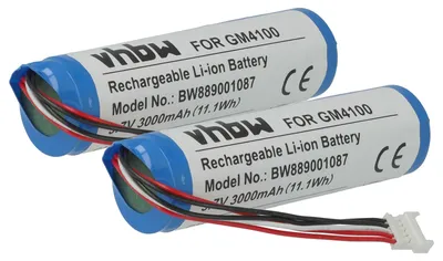 Produktbild von vhbw 2x Akku kompatibel mit Datalogic Gryphon GM4430, RBP-GM40 Barcodescanner POS (3000 mAh, 3,7 V, Li-Ion)