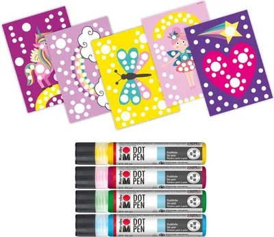 Produktbild von Marabu KiDS Dot Pen Set Einhorn 4x25ml